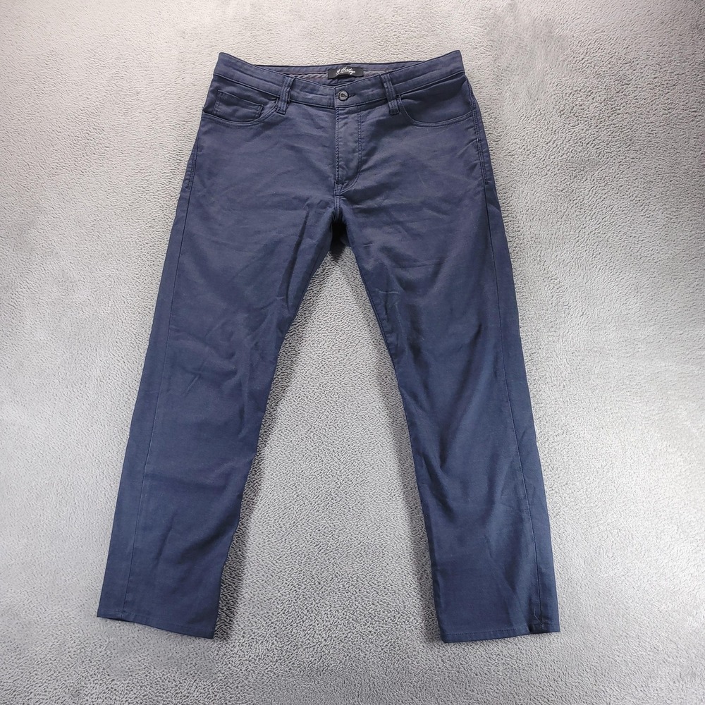34 Heritage Jeans Mens 36x28 Blue Courage Regular Straight Dark Wash Stretch